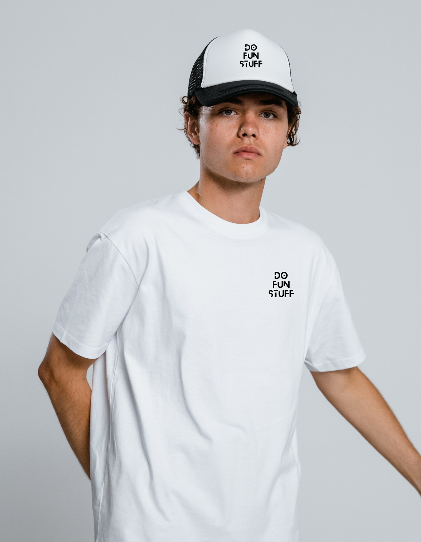 DoFunStuff Black T-Shirt with White Logo