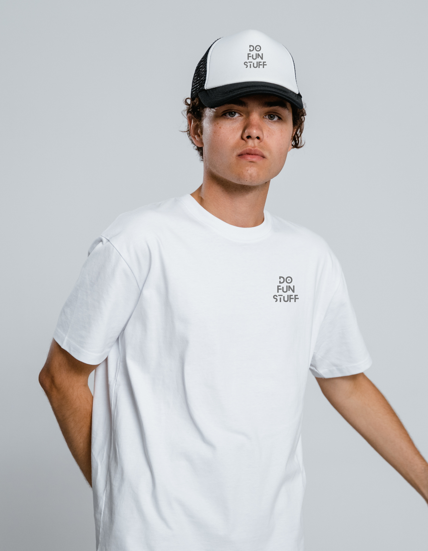 DoFunStuff Black T-Shirt with White Logo